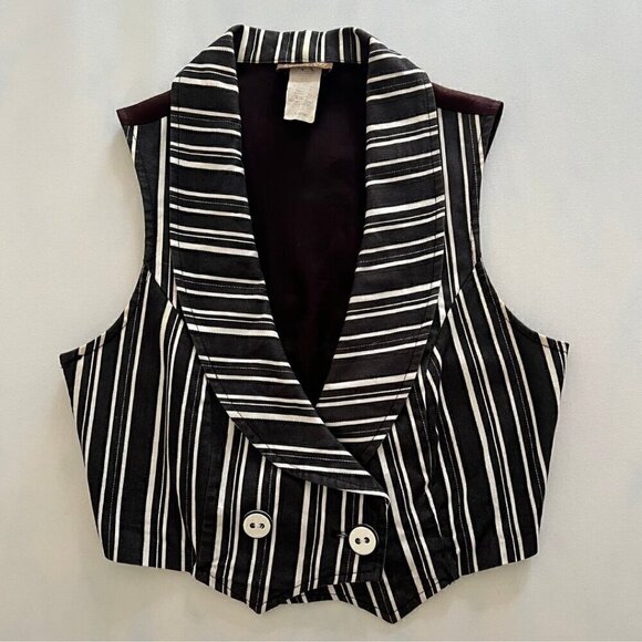Lovely Day y2k Striped Vest with Back Lace Up Corset - Picture 1 of 5